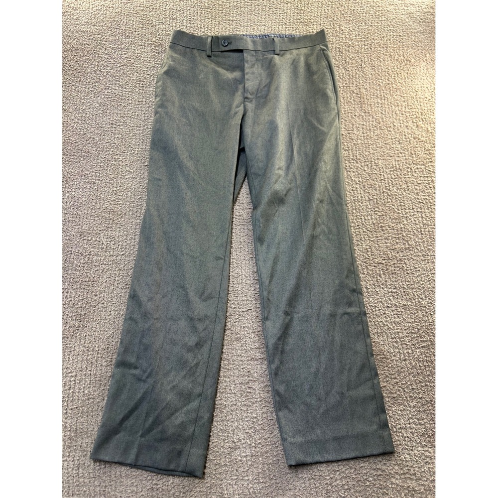 Lauren Ralph Lauren Mens Gray Flat Front Dress Pants 31W x 30L Stretch Trousers
